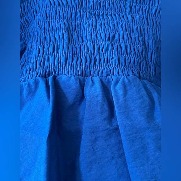 Nine West Rich Blue Balloon Sleeve Blouse Women’s size small - Picture 2 of 13